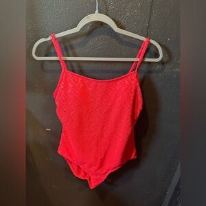 Women’s Catalina Vibrant Red Crochet One Piece Swimsuit